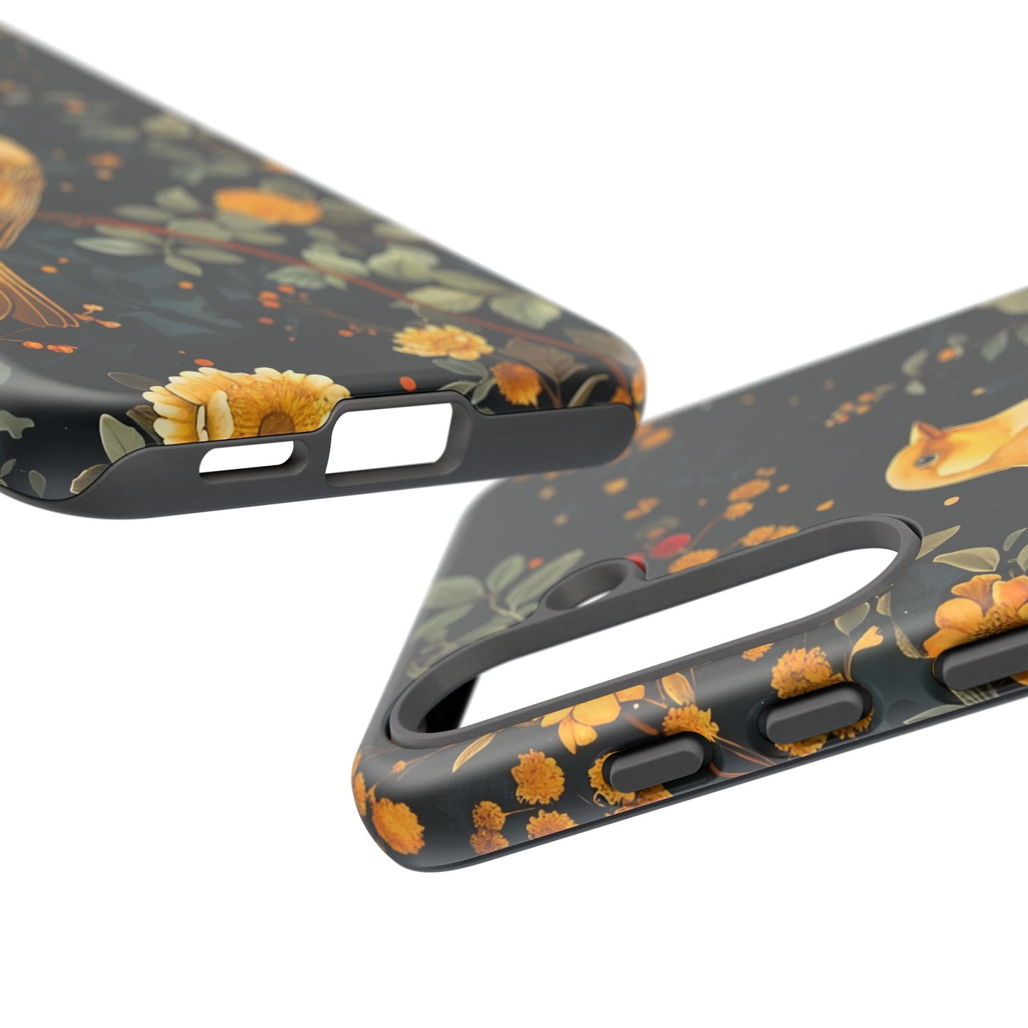 Floral Phone Case, Tough Cases with Bird Design, Nature Lover Gift, Stylish Protection, Birthday Present, Floral Phone Cover
