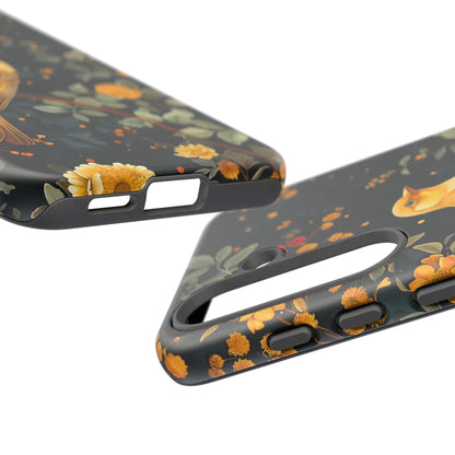 Floral Phone Case, Tough Cases with Bird Design, Nature Lover Gift, Stylish Protection, Birthday Present, Floral Phone Cover