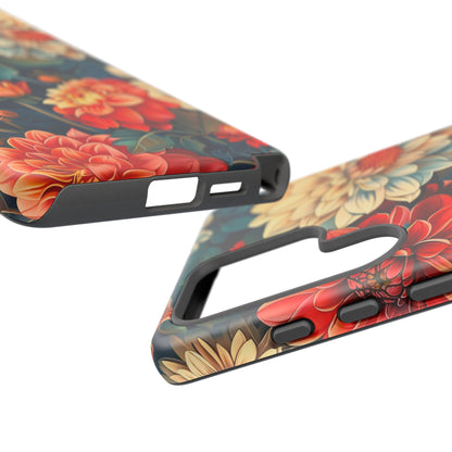 Floral Phone Case - Vibrant Tough Cases, Stylish Floral Cell Phone Cover, Gift for Her, Trendy Phone Accessory, Flower Design