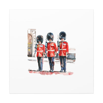 Royal Guards Canvas Print, British Wall Art, Home Decor, Unique Gift, London Culture