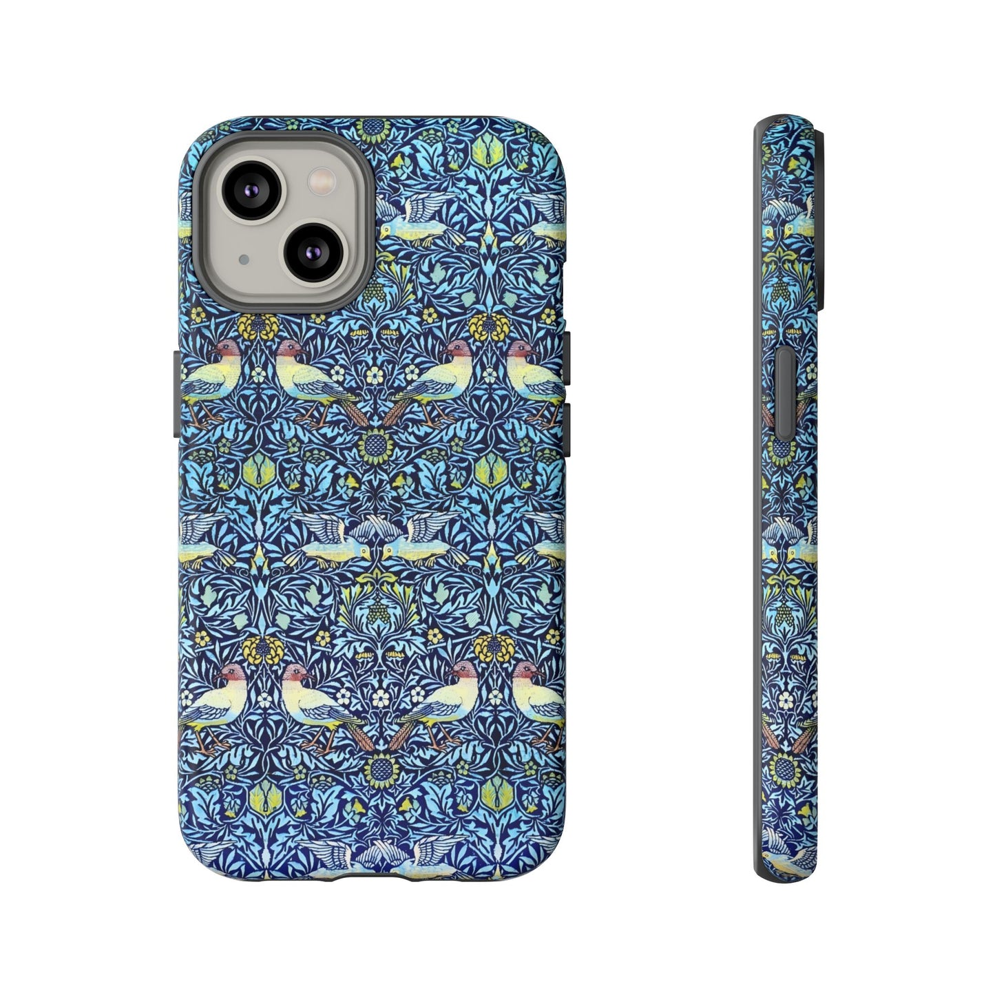 Bird and Floral Pattern Phone Case, Tough Cases, Gift for Nature Lovers, Eco-friendly, Custom Phone Accessories, All-Occasion