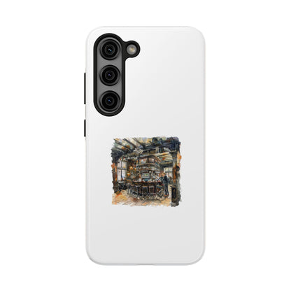 Artistic Tough Phone Cases with Cozy Pub Scene