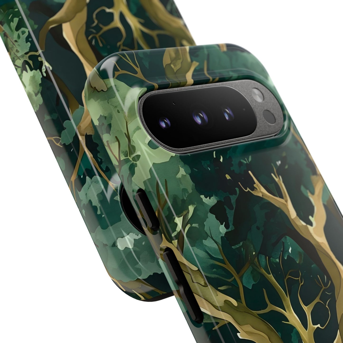 Forest Green Phone Case, Nature-Inspired Tough Cases, Eco-Friendly Gift, Outdoor Lover Accessory, Unique Phone Cover