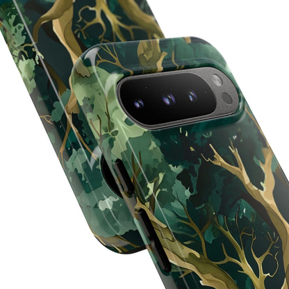 Forest Green Phone Case, Nature-Inspired Tough Cases, Eco-Friendly Gift, Outdoor Lover Accessory, Unique Phone Cover