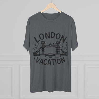 London Vacation Trendy Unisex Tri-Blend Crew Tee