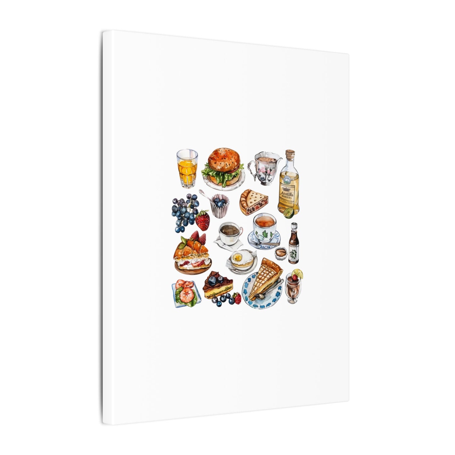 Breakfast Feast Canvas Print, Food Art, Kitchen Decor, Gifting for Food Lovers, Brunch Vibes, Wall Art