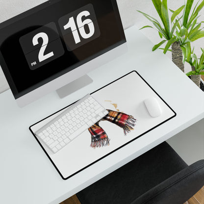 Cozy Plaid Desk Mat for Home Office, Computer Desk Protector, Warm Workspace Decor, Fall/Winter Vibes, Stylish Desk Accessory