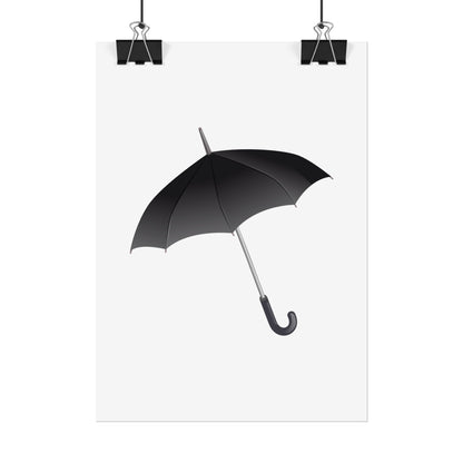 Minimalist Umbrella Wall Art, Chic Home Decor Print, Stylish Poster, Rental Friendly Artwork, Black Umbrella Decor