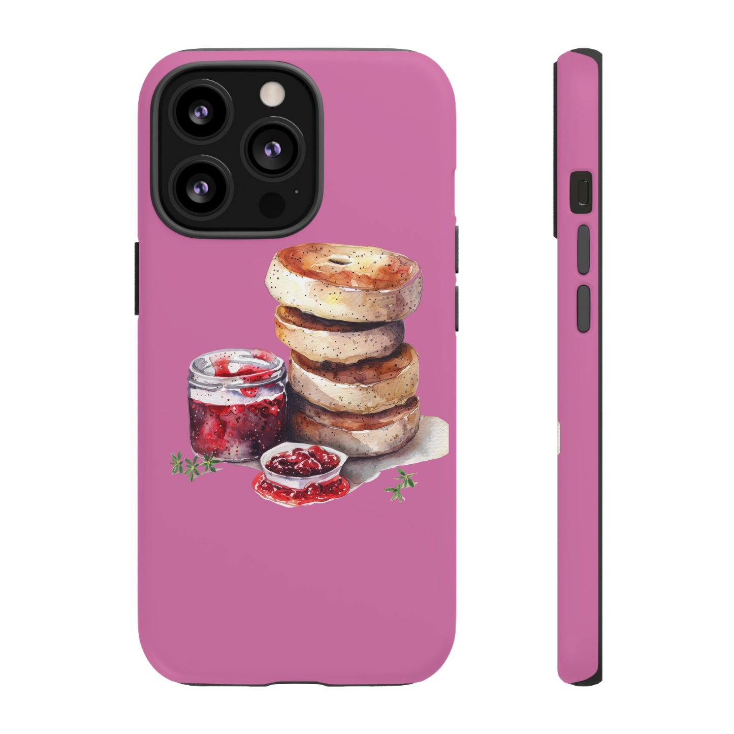 Cute Bagel Phone Case, Tough Cases for Food Lovers, Unique Gifts for Foodies, Phone Accessories for Breakfast Lovers, Fun and Stylish Cases