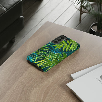 Tropical Phone Case - Durable Green Leaf Design, Eco-Friendly Gift, Trendy Accessory, Nature Lover's Case, Summer Vibes