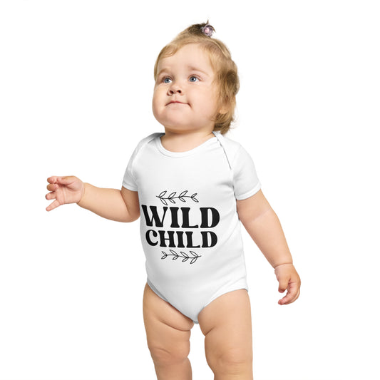 Wild Child Short Sleeve Baby Bodysuit - Cute Baby Outfit for Playful Littles