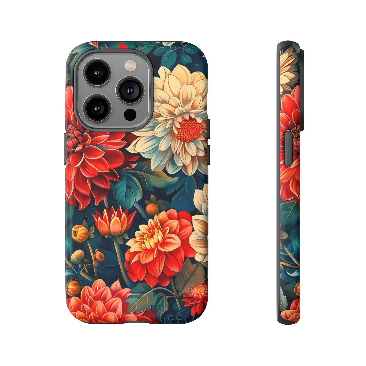 Floral Phone Case - Vibrant Tough Cases, Stylish Floral Cell Phone Cover, Gift for Her, Trendy Phone Accessory, Flower Design