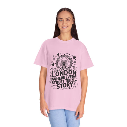 Unisex Garment-Dyed T-shirt - London's Stor Telling Streets