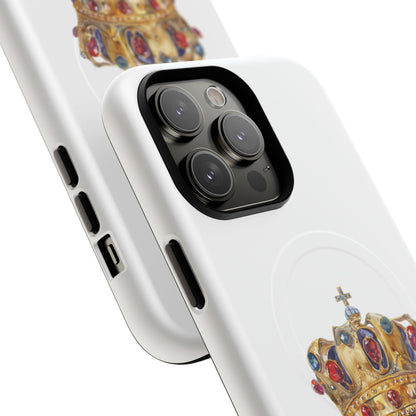 Royal Crown Magnetic Phone Case, Durable Phone Cover, Stylish Tech Accessory, Perfect Gift for Him & Her, Unique Design Case