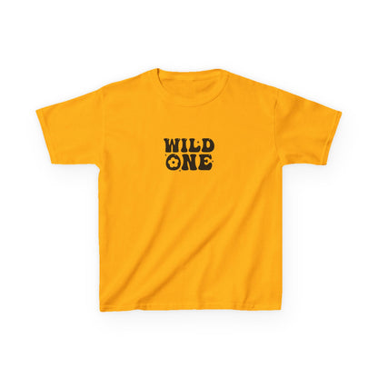 Kids Heavy Cotton Tee - Wild One Boho Adventure Quote Design - Fun and Playful T-Shirt for Little Adventurers