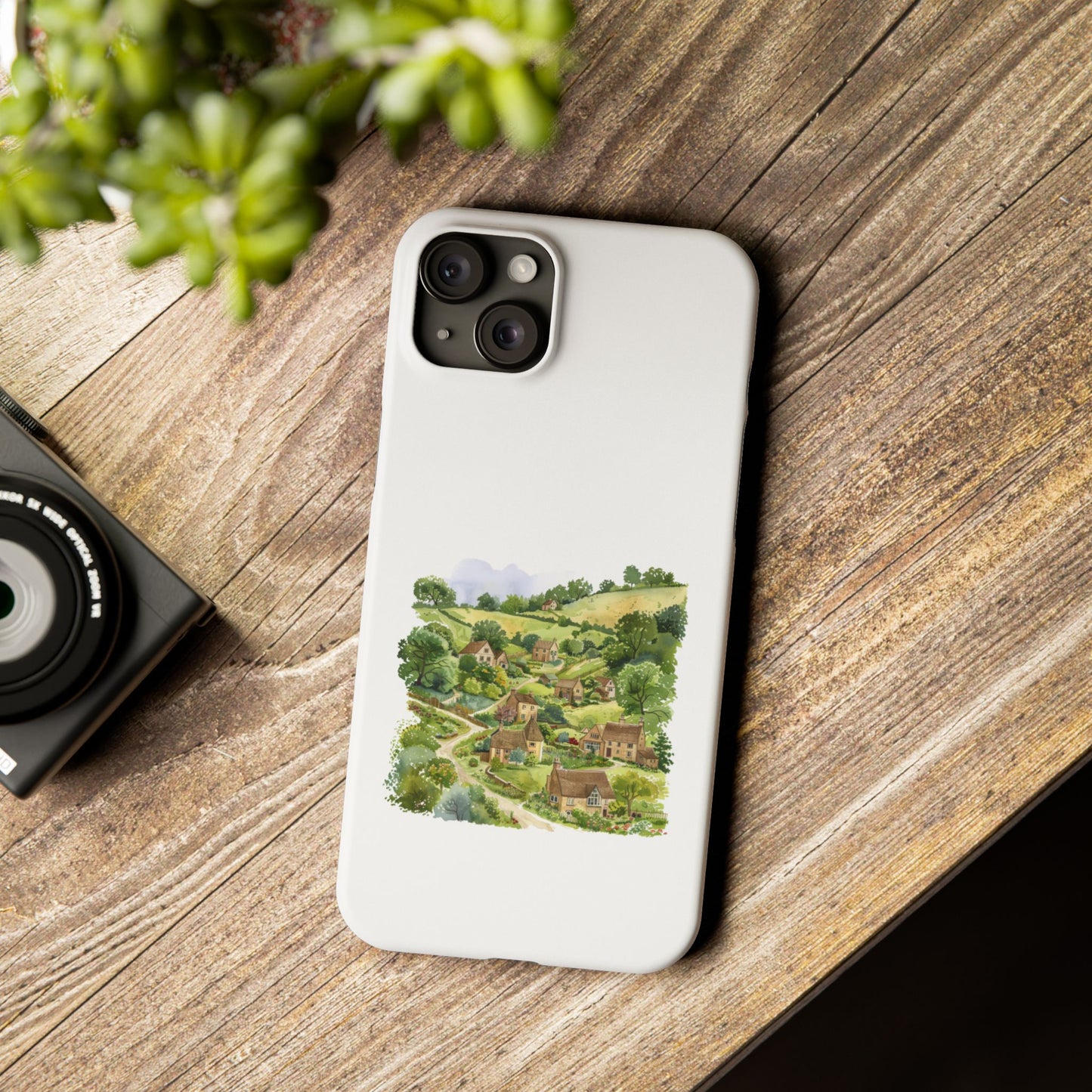 Charming Village Slim Phone Cases - Farmhouse Aesthetic, Rural Life Decor, Nature Gift, Perfect for Travelers
