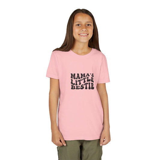 Youth Short Sleeve Tee - Mama's Little Bestie for Life, Through Hugs, Giggles, and Endless Love - Perfect Gift for Kids