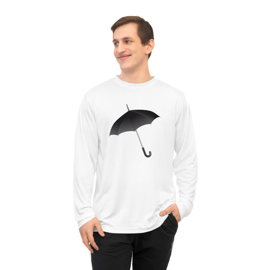 Unisex Performance Long Sleeve Shirt - Regal Royal Umbrella - Elegant and Majestic