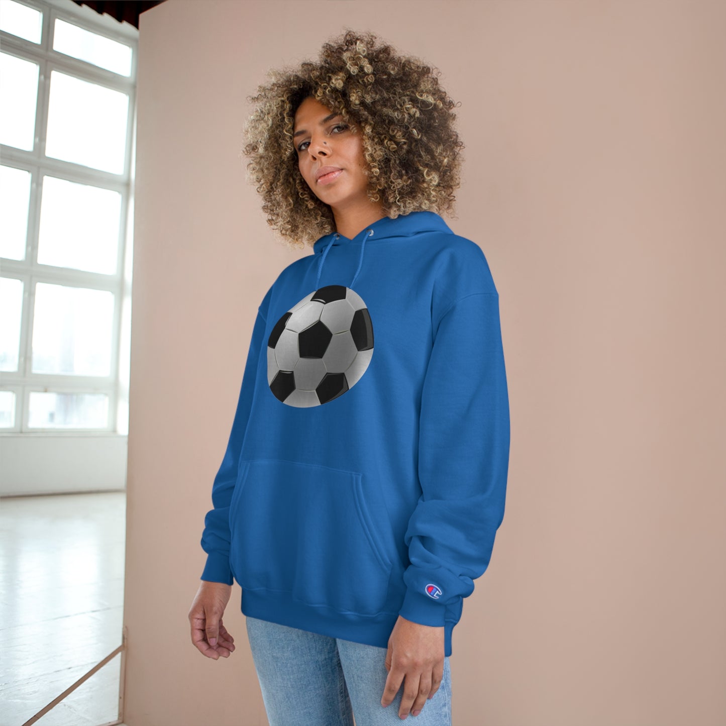Dynamic Football Design - Sports Passion and Energeic Champion Hoodie