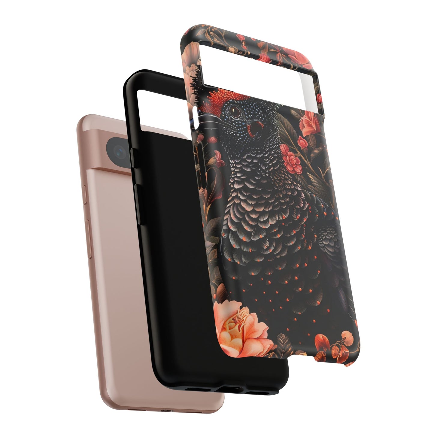 Tough Cases: Floral Design Phone Case, Stylish Protection for Your Phone, Unique Gift for Bird Lovers, Vibrant Floral Art, [...]