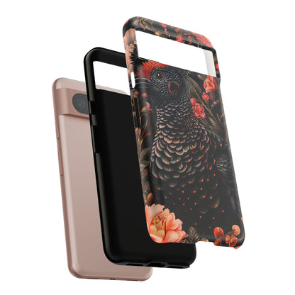 Tough Cases: Floral Design Phone Case, Stylish Protection for Your Phone, Unique Gift for Bird Lovers, Vibrant Floral Art, [...]