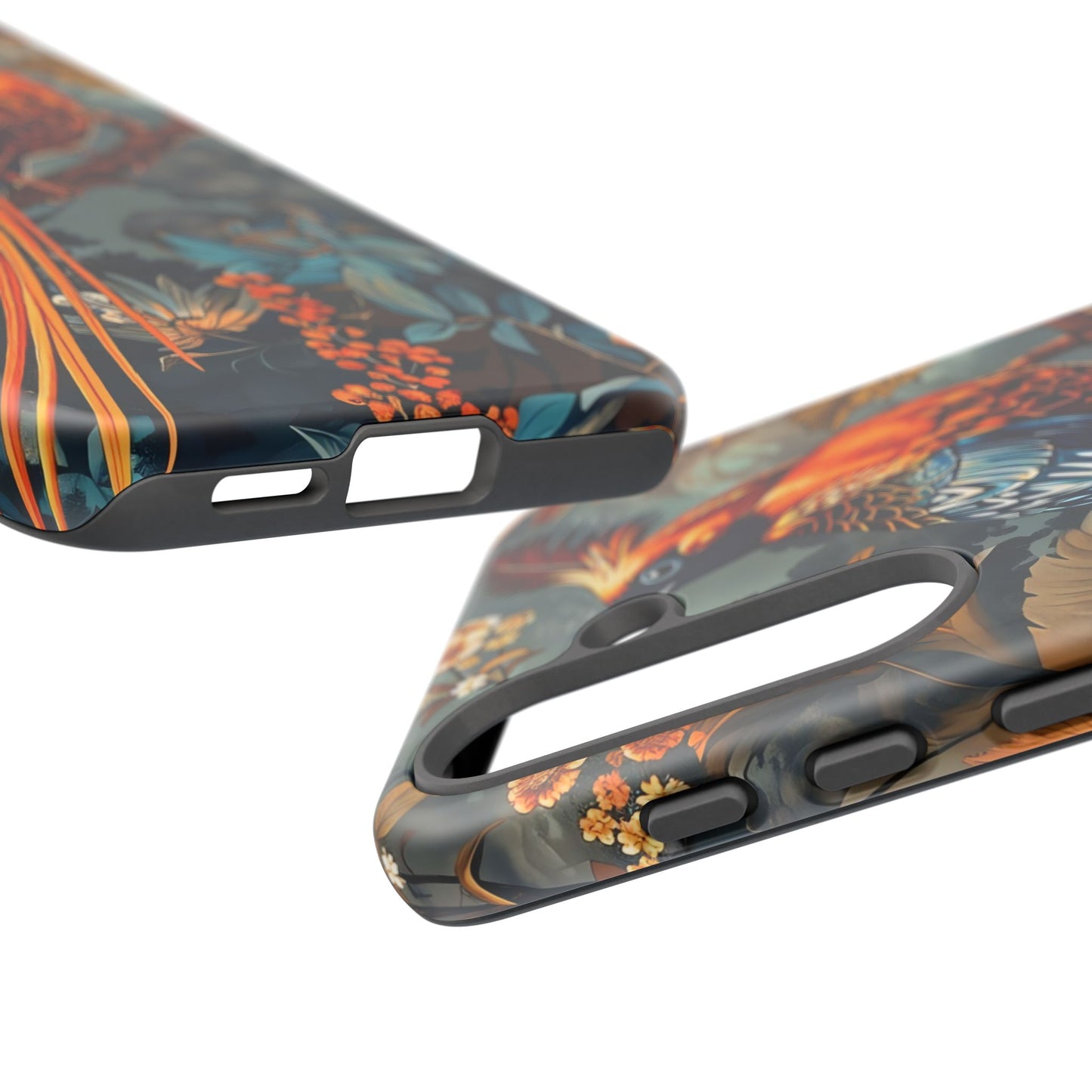 Vibrant Phone Case with Exotic Bird Design, Floral Phone Cover, Tough Case for Nature Lovers, Unique Gift Idea, Phone Accessory, [...]