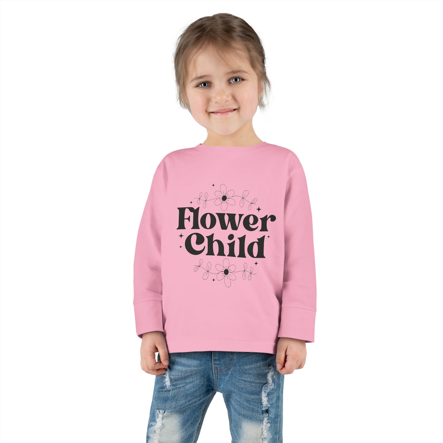 Flower Child Toddler Long Sleeve Tee - Perfect for Playdates and Celebrations