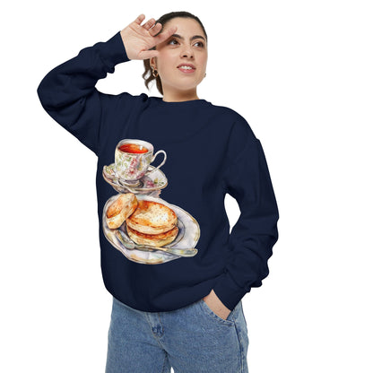 Unisex Garment-Dyed Sweatshirt - Pomp and Plate - Traditional Royal British Meals