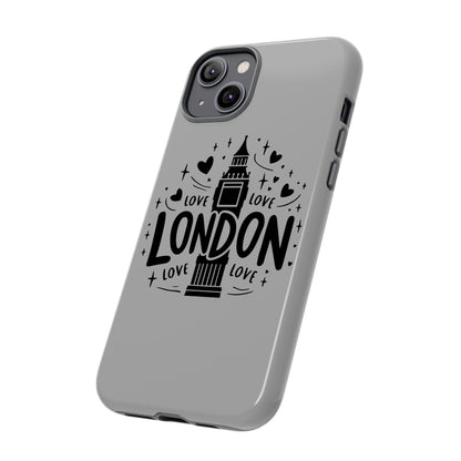 London Love Phone Case, Tough Cases, Stylish Phone Accessories, Unique Gift for Travelers, London Souvenir, Love Design