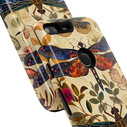 Vintage Dragonfly Phone Case, Nature Inspired, Tough Cases, Eco-Friendly Gift, Bohemian Style, Insect Design