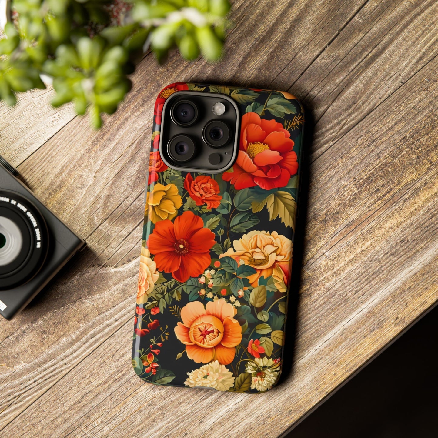 Floral Phone Case, Tough Cases, Decorative Tech Accessories, Gift for Her, Nature Lover Gift, Boho Style Case, Spring Floral Cover