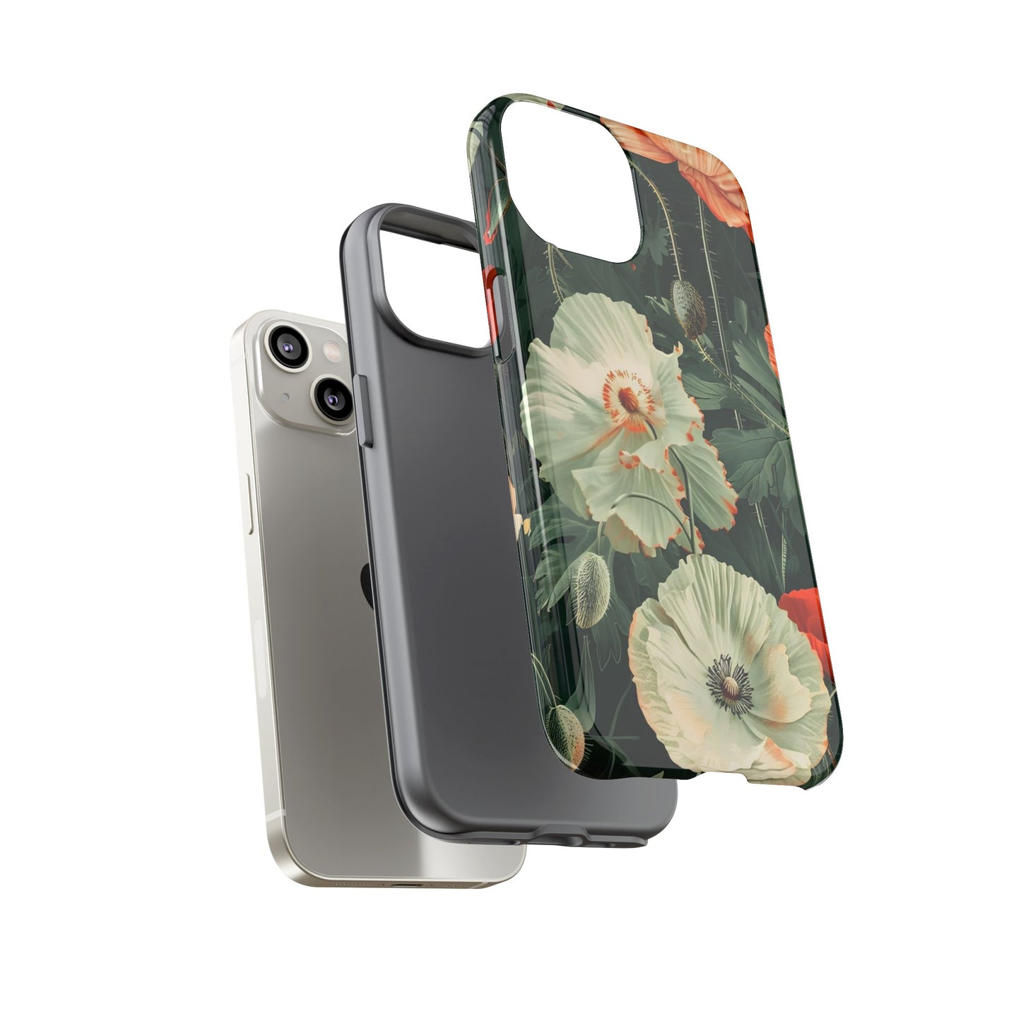 Floral Phone Case - Tough Cases, Botanical Design, Gift for Friends, Trendy Mobile Cover, Personalized Phone Accessory