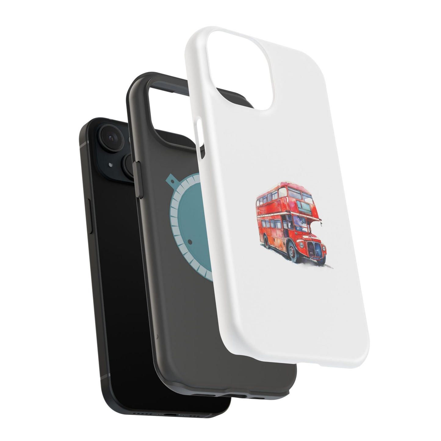 Stylish Magnetic Phone Cases | London Bus Design, Unique Gift for Travelers, Durable Protection, Trendy Accessories, Phone Covers