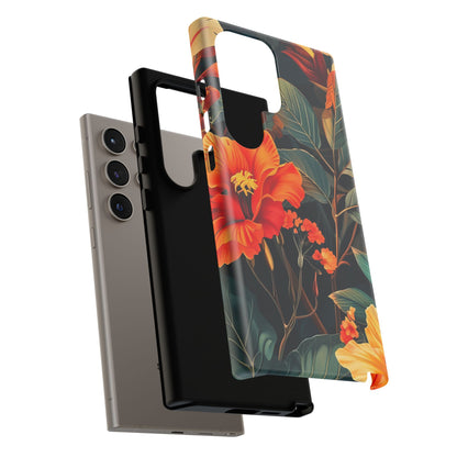Tough Floral Phone Case | Tropical Vibe, Gift for Nature Lovers, Summer Beach Accessory, Floral Pattern, Trendy Phone Accessories