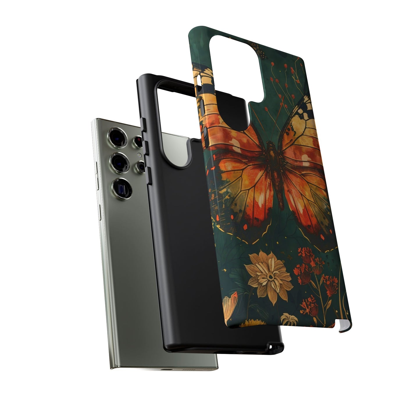 Butterfly Phone Case – Tough Cases for Nature Lovers, Floral Design, Butterfly Art, Unique Gift, Eco-Friendly Protection
