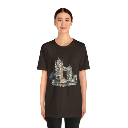 Unisex Jersey Short Sleeve Tee - London Bridge - Iconic Landmark and Historical Beauty