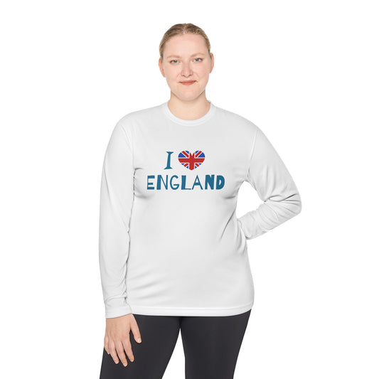 I Love England Unisex Lightweight Long Sleeve Tee