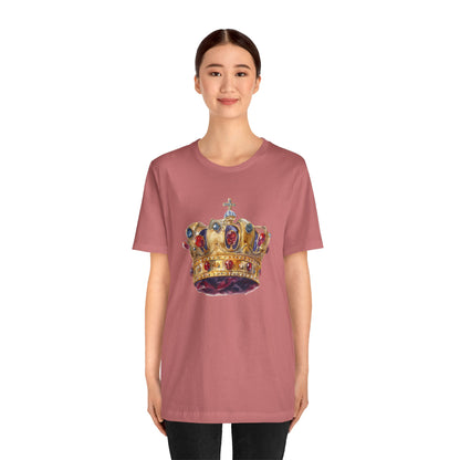 Unisex Jersey Short Sleeve Tee - British Royal Crown Design