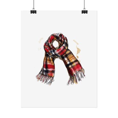 Cozy Scarf Wall Art - Fall Decor for Home, Rustic Style, Gift for Her, Cozy Vibes, Autumn Aesthetic