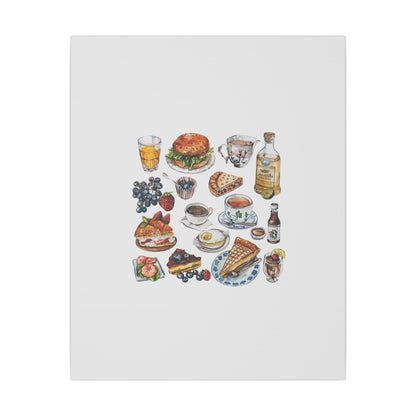 Breakfast Feast Canvas Print, Food Art, Kitchen Decor, Gifting for Food Lovers, Brunch Vibes, Wall Art