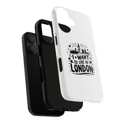London-Themed Tough Phone Case - Chic & Stylish Protection