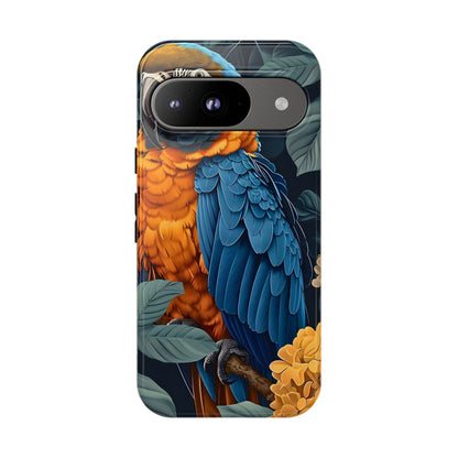 Tropical Parrot Phone Case - Tough Cases, Colorful Phone Cover, Nature Lover Gift, Floral Design, Bird Lover Accessory