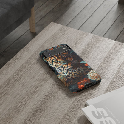 Wildlife Phone Case with Leopard Design | Tough Cases, Animal Prints, Floral Phone Cover, Gift for Nature Lovers, Unique Phone Accessories