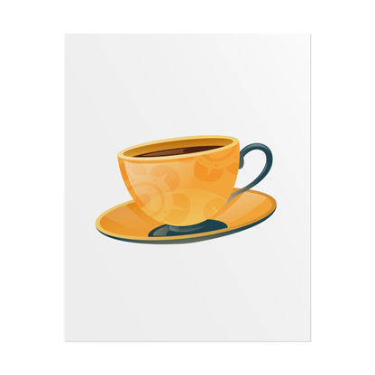 Coffee Lovers Rolled Posters, Cute Coffee Art, Kitchen Decor, Coffee Shop Print, Gift for Coffee Enthusiasts