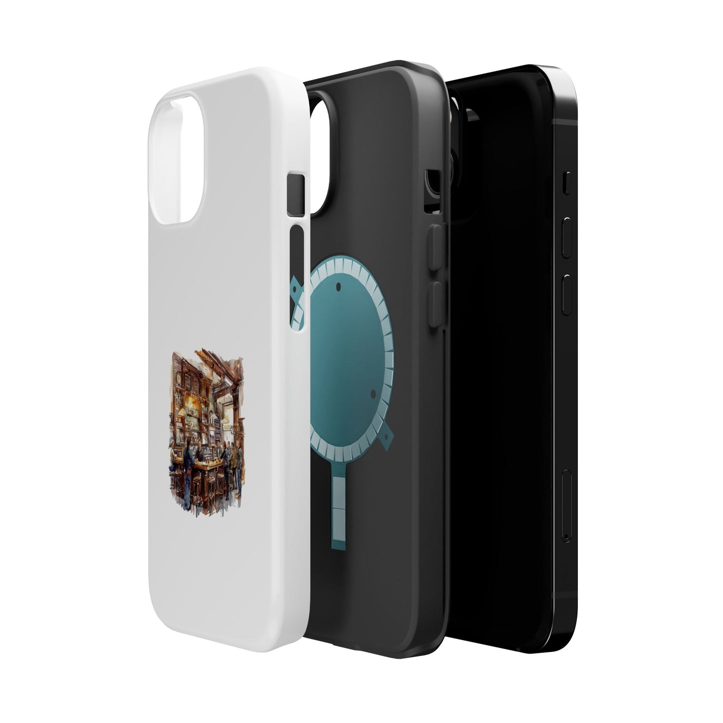 Artistic Magnetic Phone Case for Coffee Lovers, Cozy Café Vibe, Gift for Him or Her, Unique Custom Design, Holiday Present