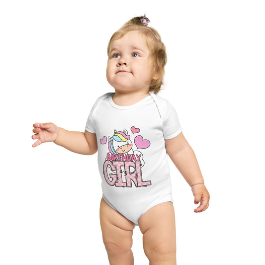 Birthday Girl Unicorn Baby Bodysuit | Cute Infant Clothing, Baby Shower Gift, First Birthday Outfit, Unicorn Themed Party Outfit, [...]