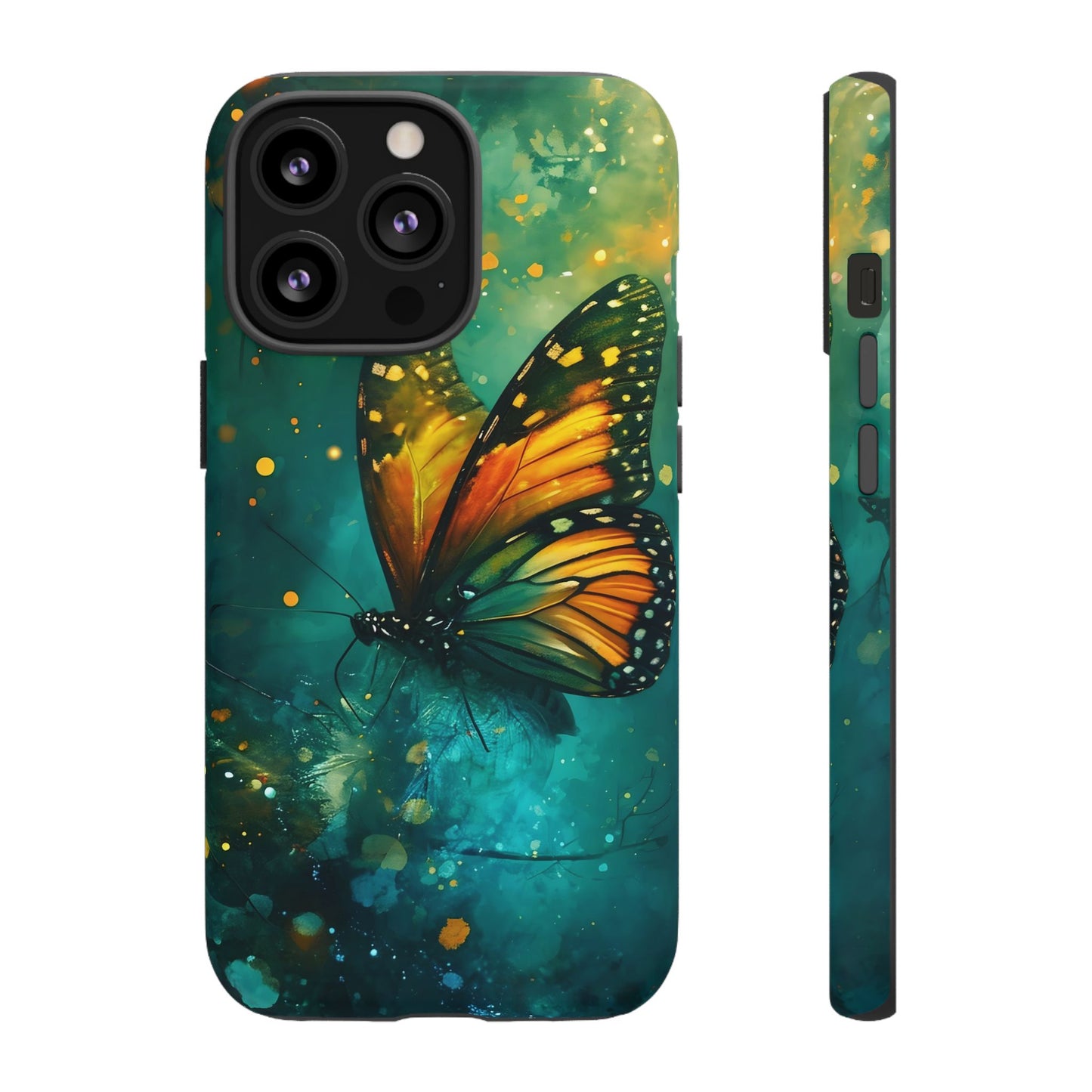 Colorful Butterfly Phone Case, Tough Cases for iPhone and Samsung, Cute Tech Accessories, Nature Lovers Gift, Vibrant Floral Design