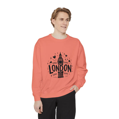Unisex Garment-Dyed Sweatshirt Versatile - Love London