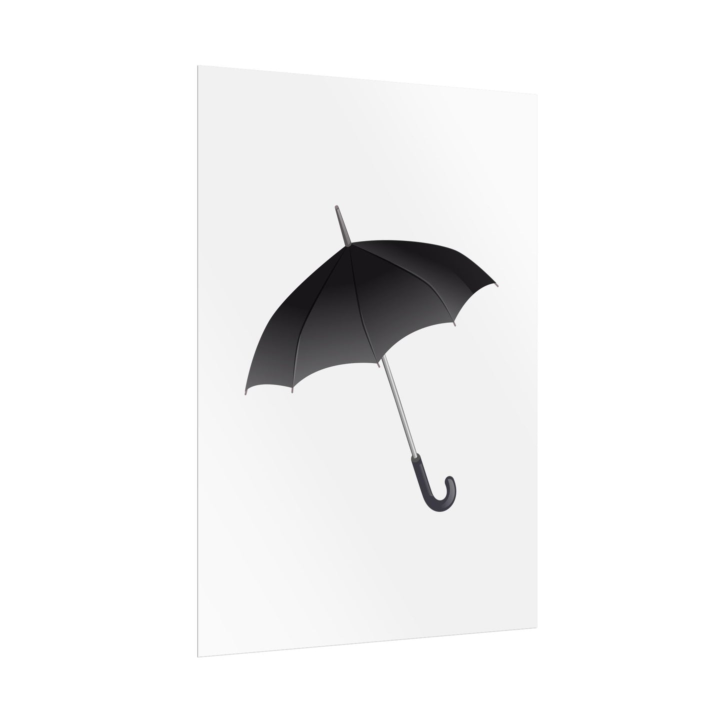 Minimalist Umbrella Wall Art, Chic Home Decor Print, Stylish Poster, Rental Friendly Artwork, Black Umbrella Decor