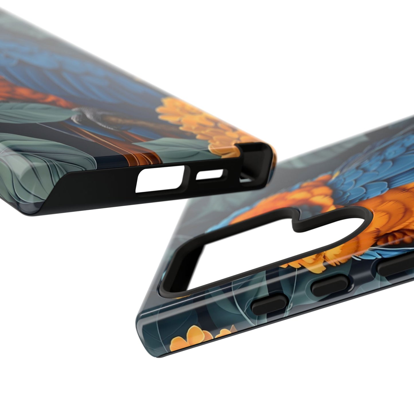 Tropical Parrot Phone Case - Tough Cases, Colorful Phone Cover, Nature Lover Gift, Floral Design, Bird Lover Accessory